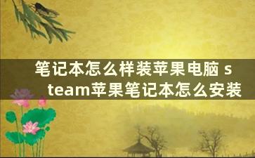 笔记本怎么样装苹果电脑 steam苹果笔记本怎么安装